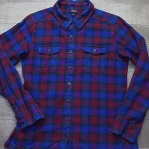 Patagonia Fjord Flannel Organic Cotton Button Shirt Women’s 6 Plaid